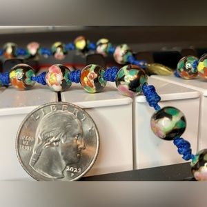 Cloisonné Bead Necklace - Approx 17” Long.